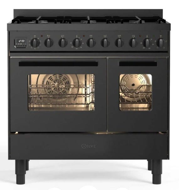 ILVE Pro Line 90 cm, 2 ovne + FryTop gaskomfur
