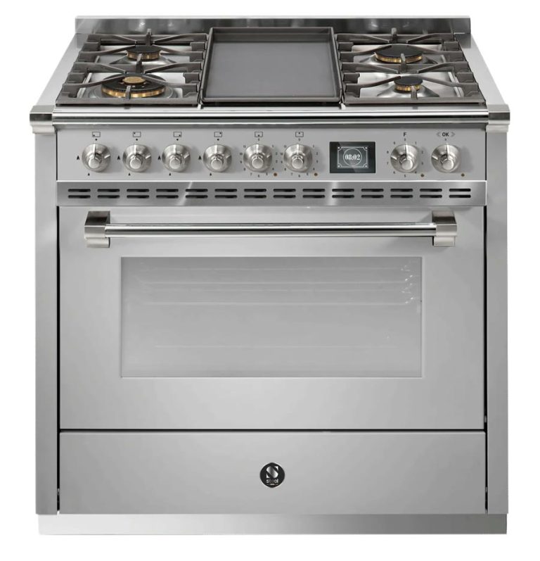 Steel Ascot 90 cm gas + BBQ, combi-steam gaskomfur