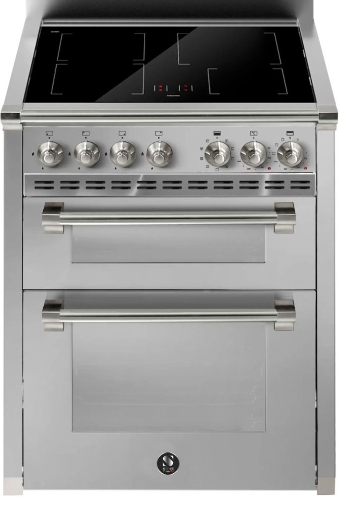 Steel Ascot 70 cm combi-steam induktion, 2 ovne Steel komfur