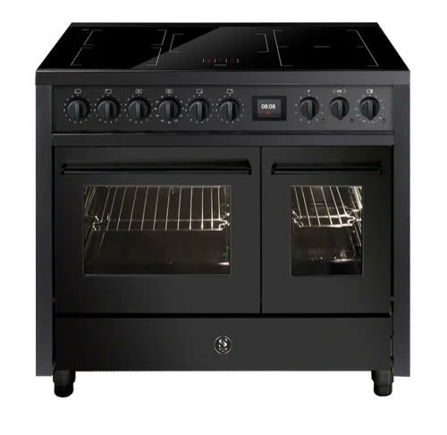 Steel Enfasi 100 cm induktion All Black, 2 ovne Steel komfur