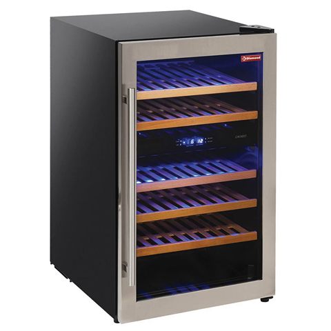 Diamond vinkøleskab 140 liter, 2 zoner, sort